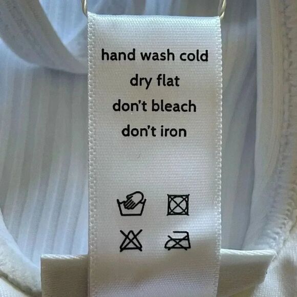 Andie THE PALOMA RIB White One Piece Adjustable Straps Padded  Suit SZ L #1437 - Picture 9 of 12